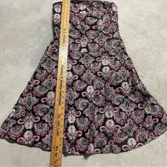 Tocca Embroidered Pink Paisley Strapless Silk Mini Dress Size 4 - Picture 6 of 9
